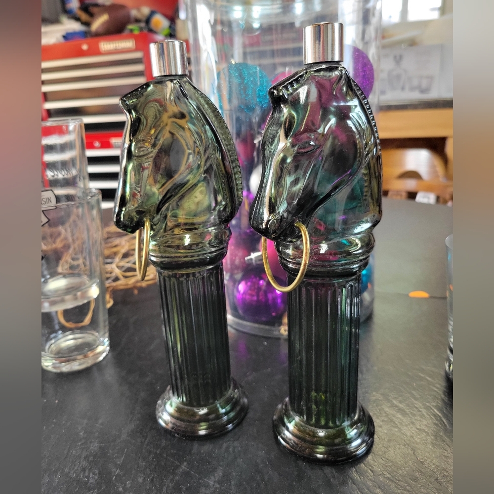 Avon Pony Post Vintage Decanter Island Lime Bottles